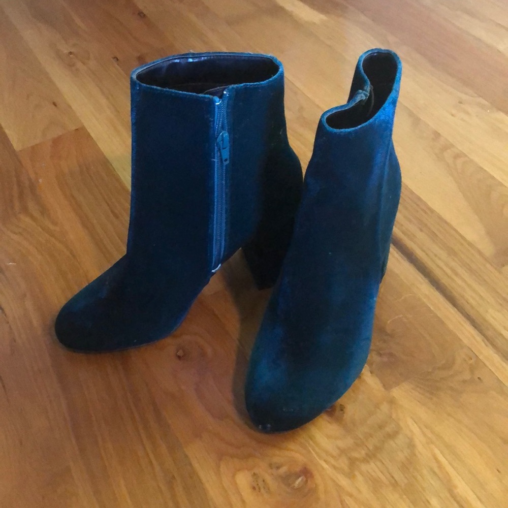 Velvet boots.